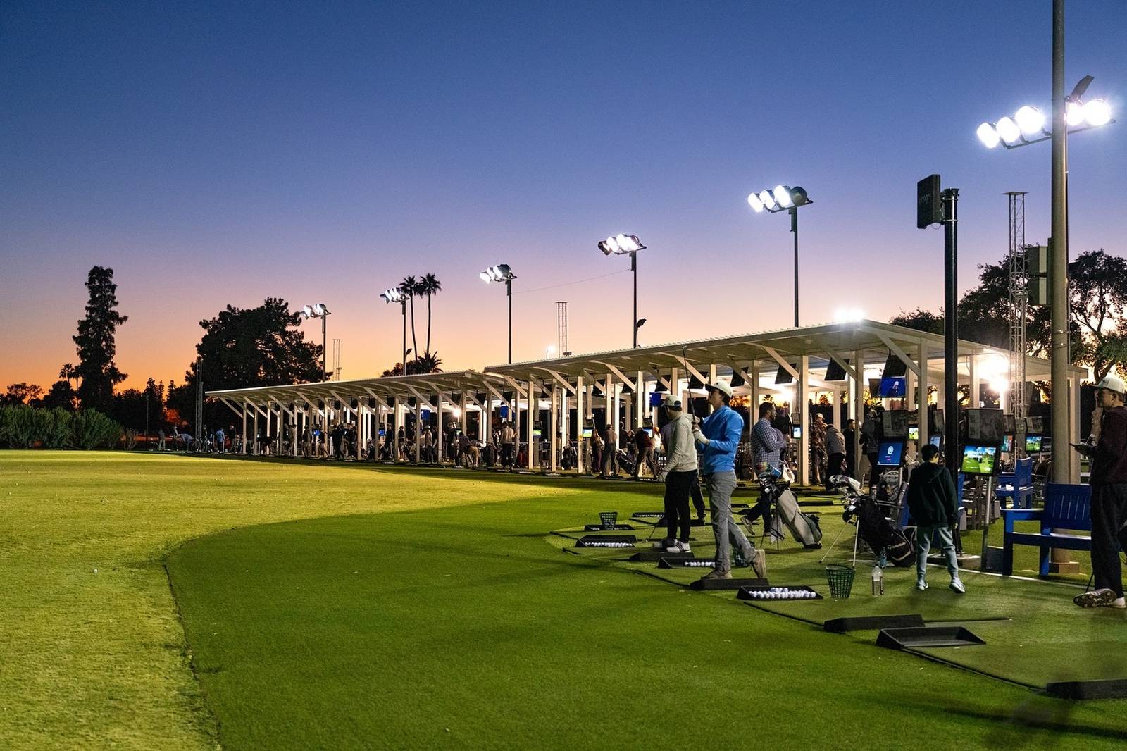 Dobson Ranch Golf - Inrange venue at dusk